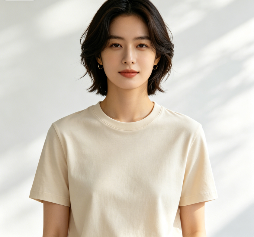 Short Sleeve Basic Cotton T‑shirt Casual Daily Top