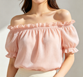 Elegant V‑neck Slim Fit Short Sleeve Blouse Women