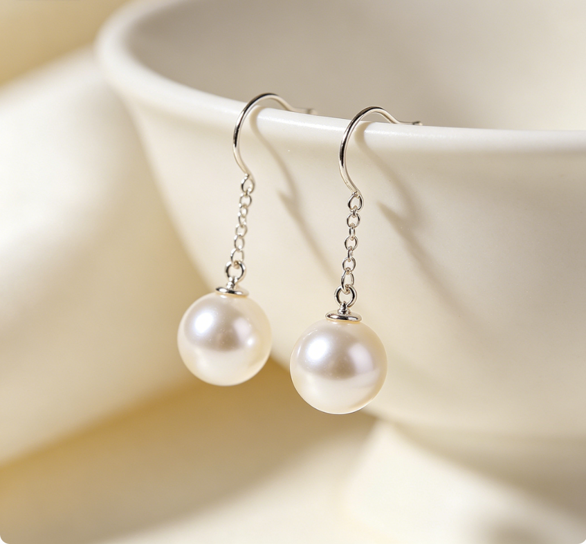 Elegant Faux Pearl Drop Dangle Earrings