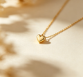 Tiny Heart Charm Dainty Gold Plated Necklace